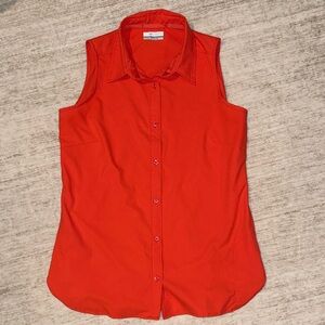 Columbia Sleeveless Salmon Button-Up Women's Top - Size XS